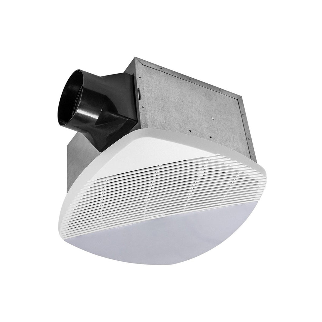 The QuFresh BC100L bathroom fan has a powerful 100 CFM motor paired with a light feature to serve as a dual purpose unit in a smaller bathroom, powder room, utility area, or laundry room.